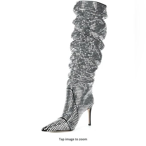 Michael Kors Shoes - Michael Kors Dawn Silver studded Heeled Boots